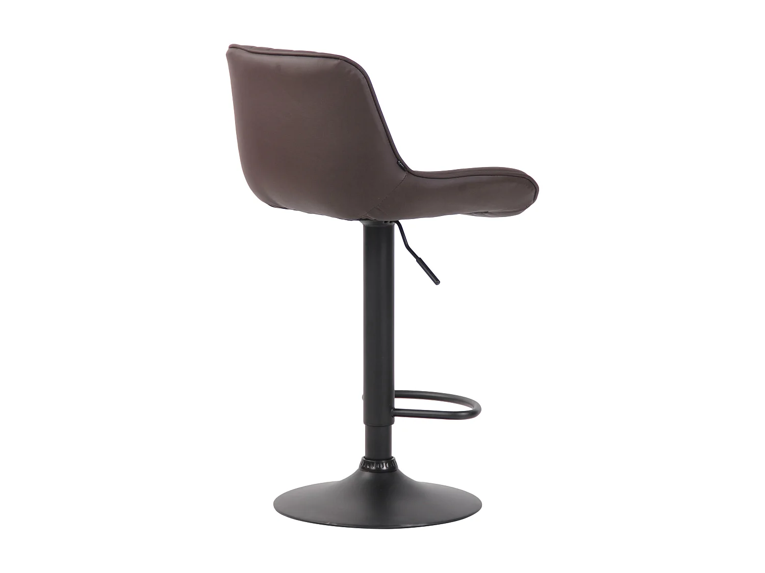 Lot de 2 Tabourets de bar - Similicuir & Métal - Marron - Lentini