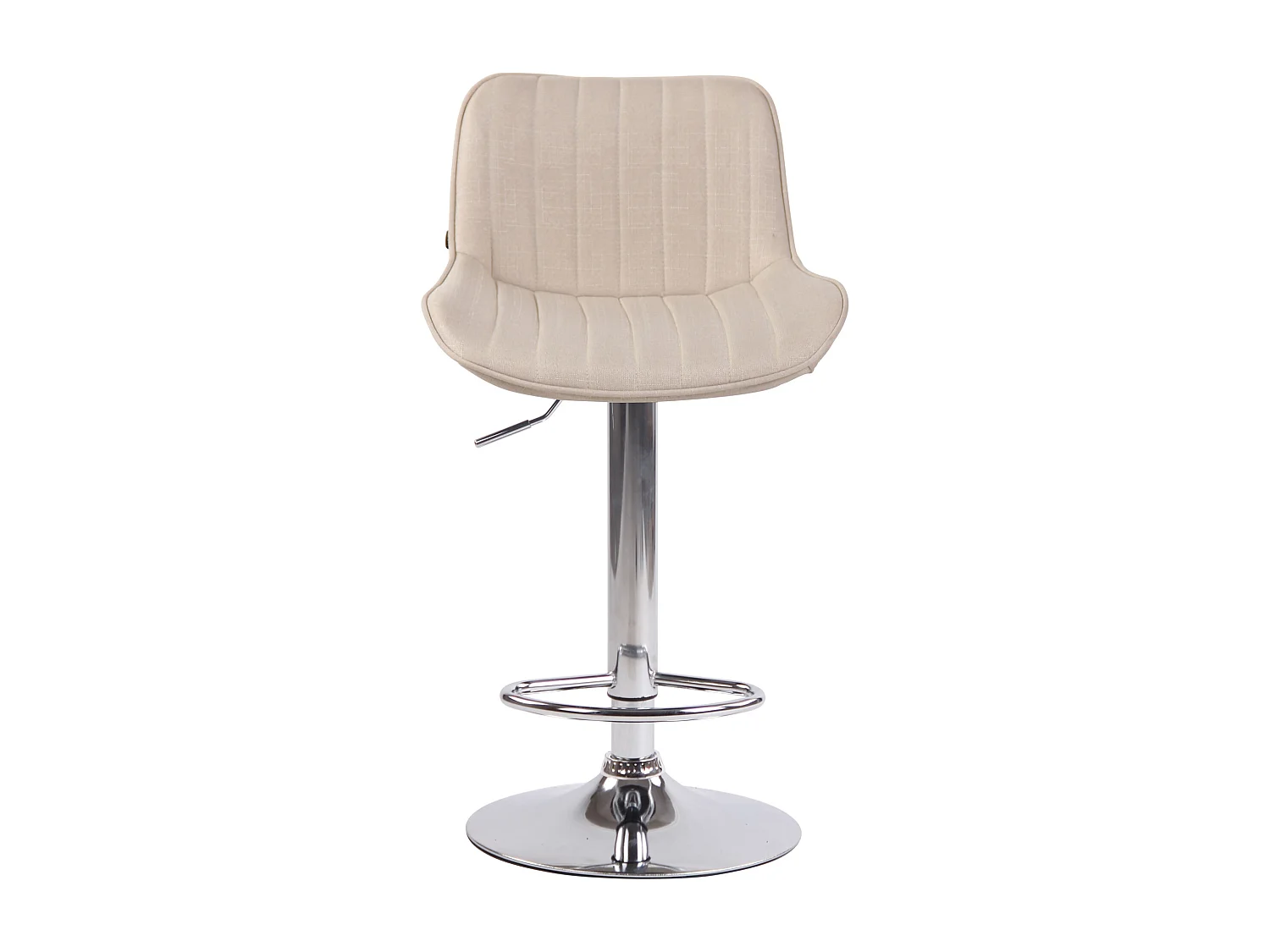 Tabourets de bar - Tissu & Métal - Crème - Lentini