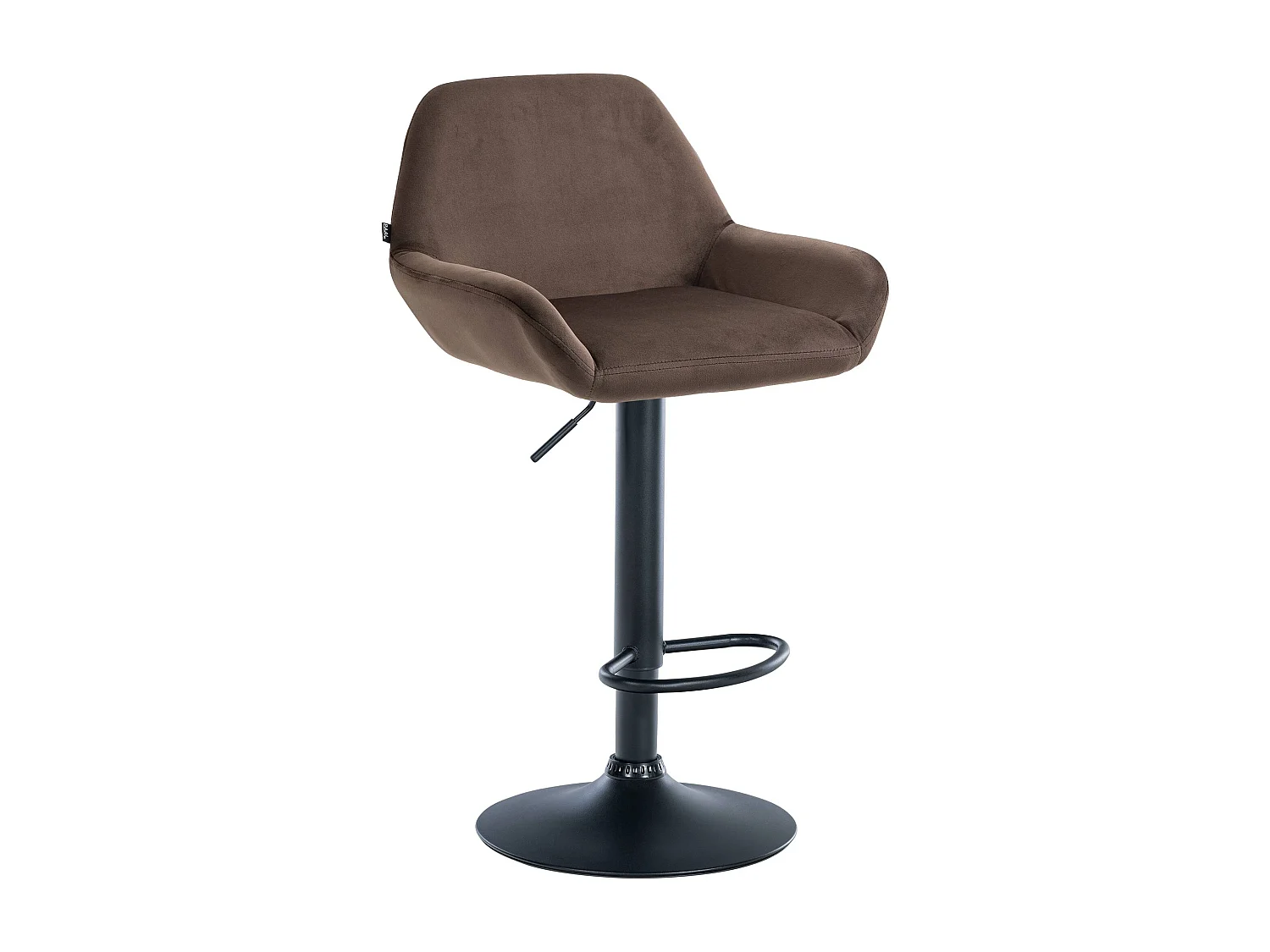 Tabouret de bar - Velours & Noir - Marron - Braga