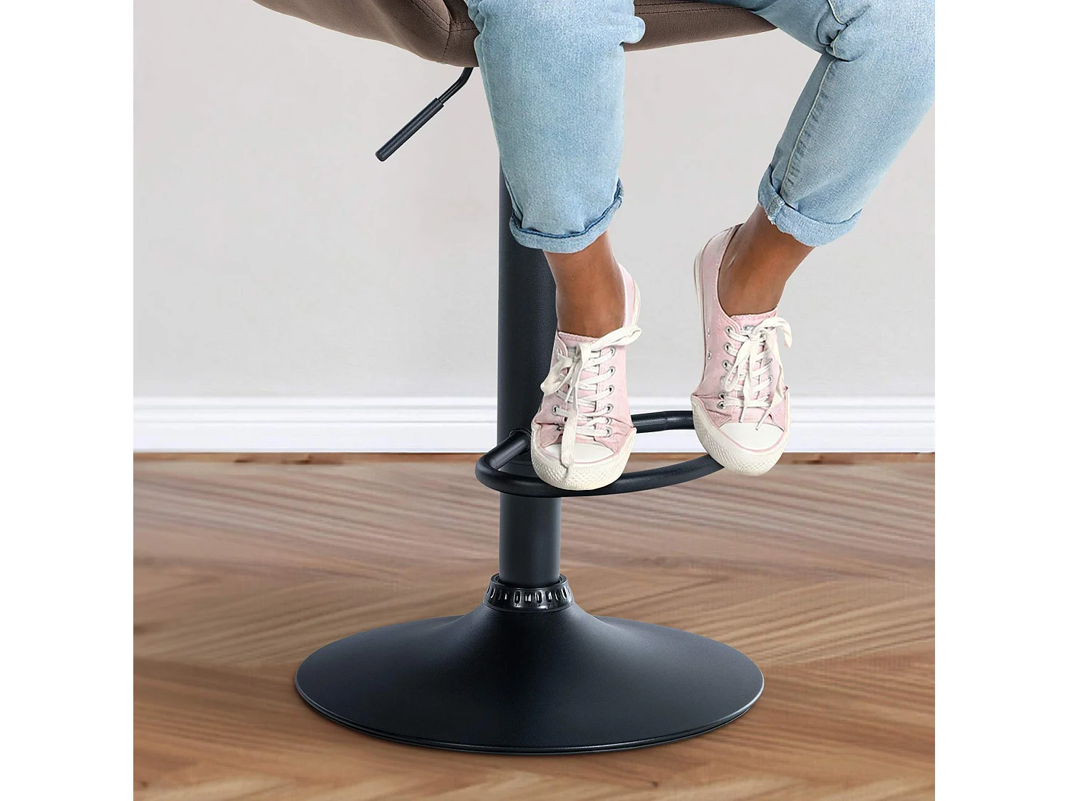 Tabouret de bar - Velours & Noir - Marron - Braga