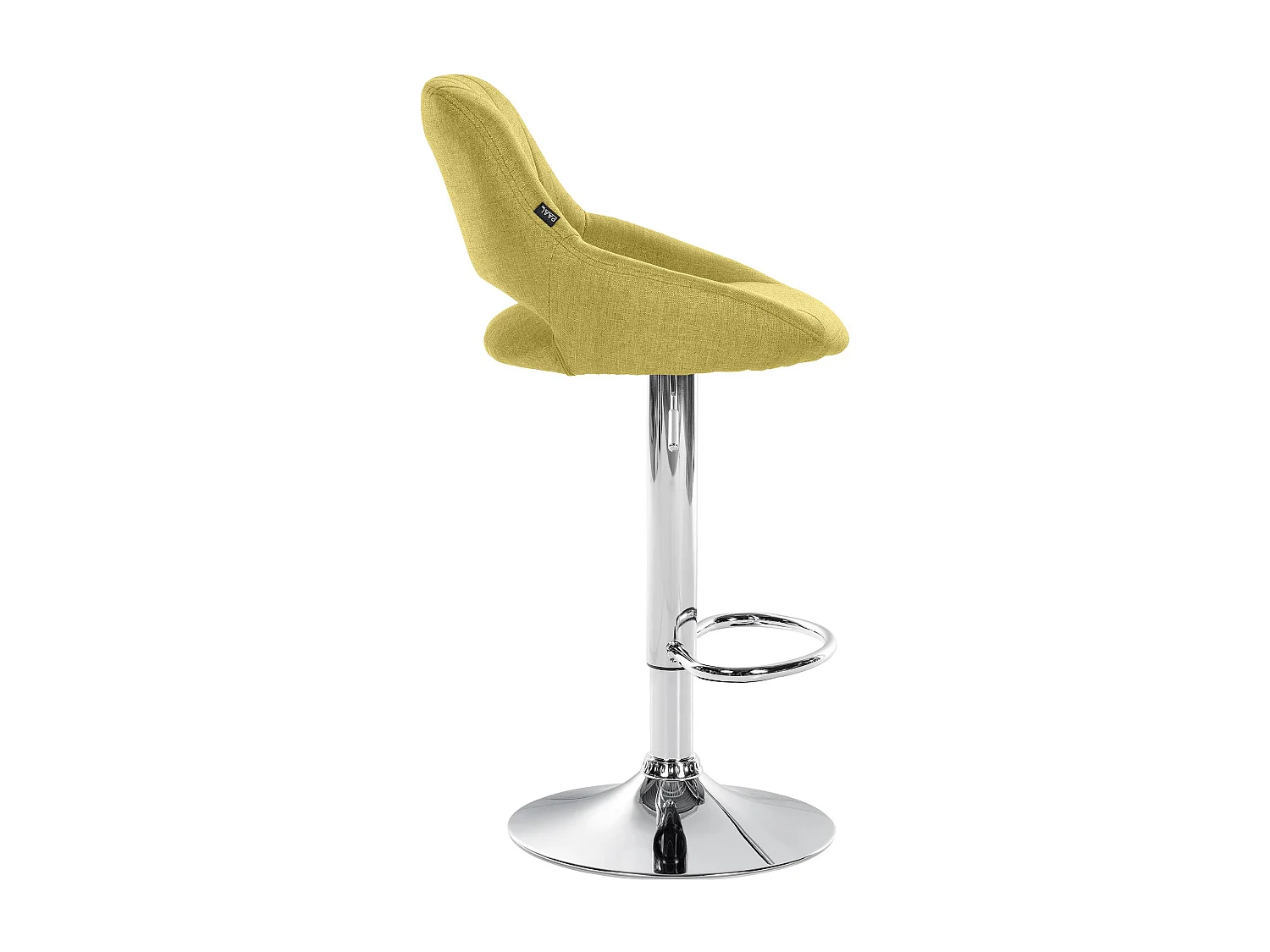 Tabouret de bar - Tissu & Chrome - Vert - Milet