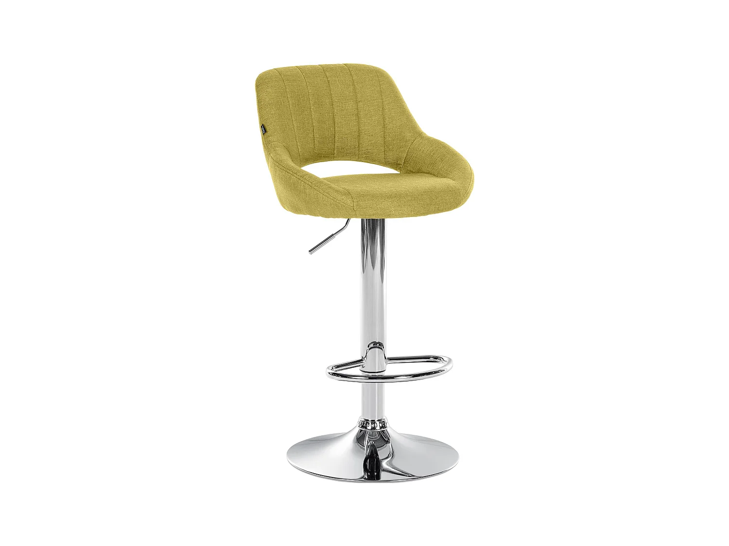 Tabouret de bar - Tissu & Chrome - Vert - Milet