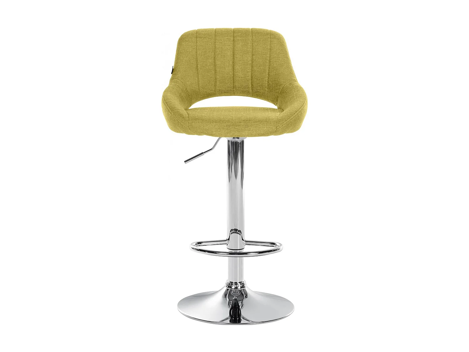 Tabouret de bar - Tissu & Chrome - Vert - Milet