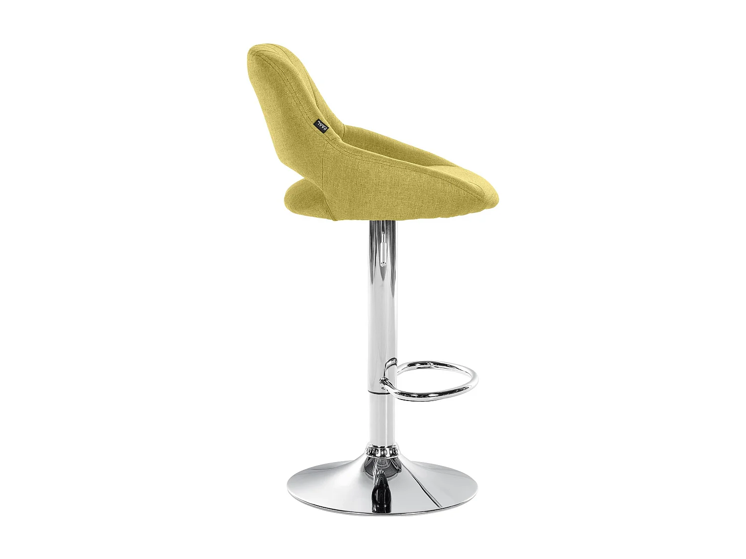 Tabouret de bar - Tissu & Chrome - Vert - Milet