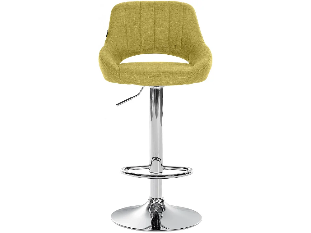 Tabouret de bar - Tissu & Chrome - Vert - Milet