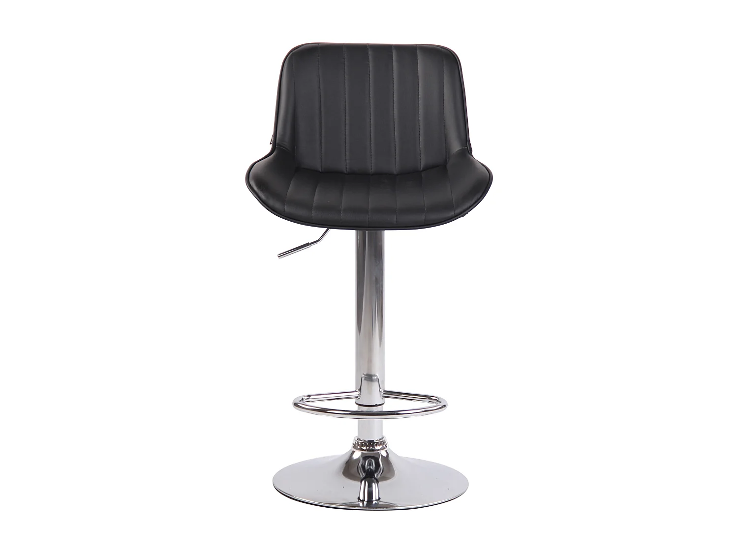 2er Set Barhocker - Kunstleder & Metall - schwarz - Lentini