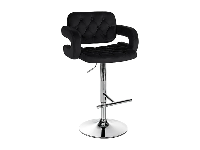 Tabouret de bar - Velours - Noir - Dublin