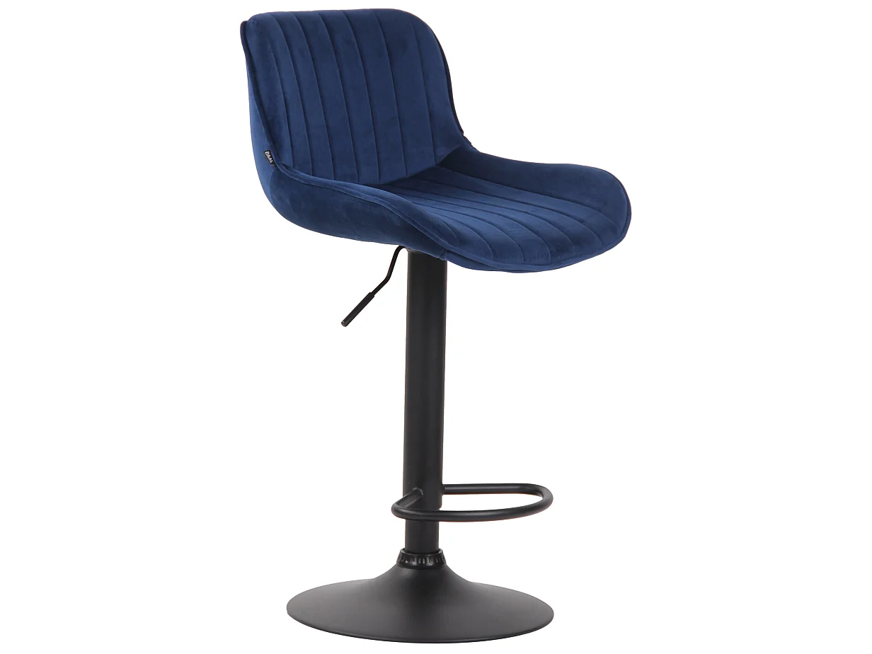 Tabourets de bar - Velours & Métal - Bleu - Lentini