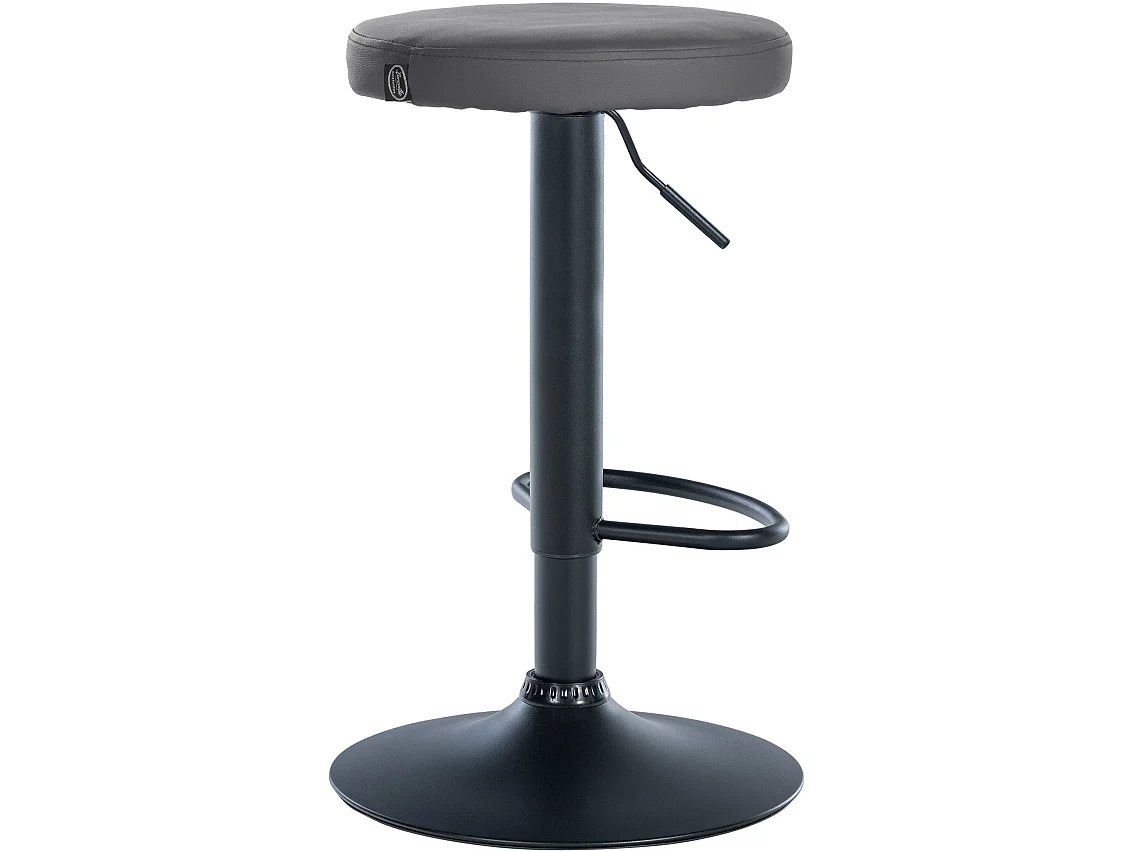 Tabouret de bar - Similicuir & Noir - Gris - Ponte