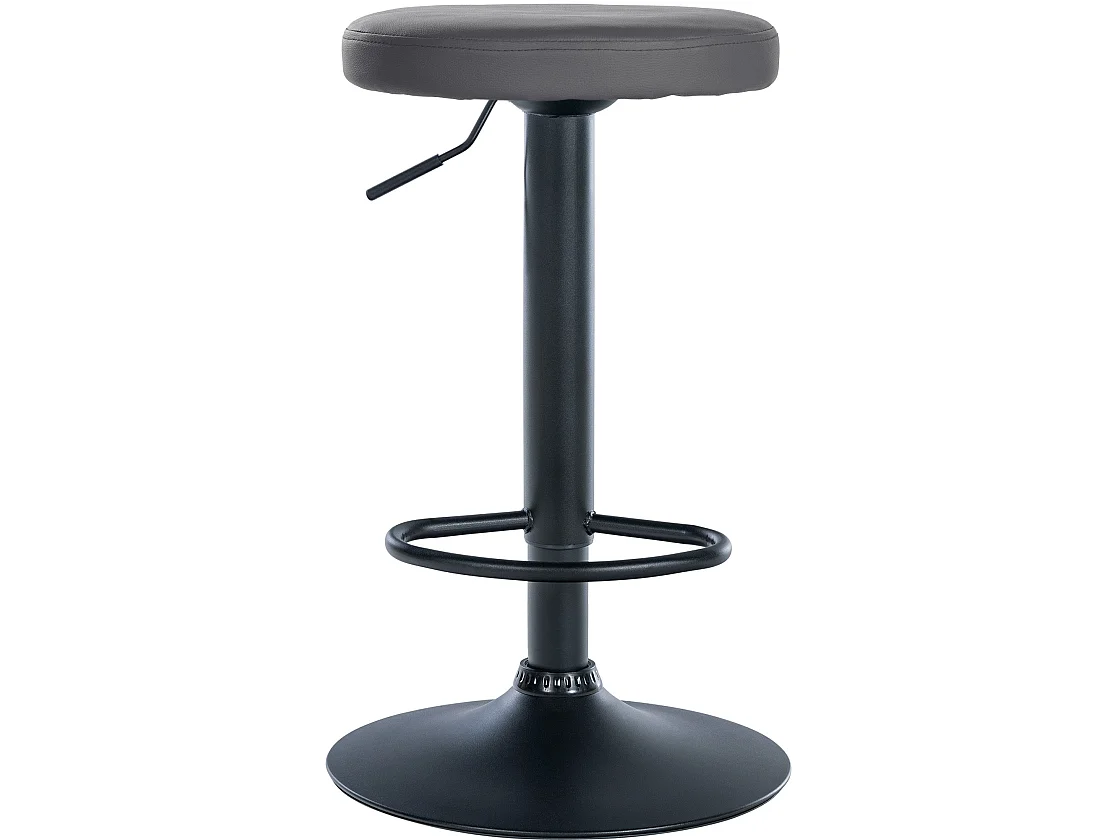 Tabouret de bar - Similicuir & Noir - Gris - Ponte