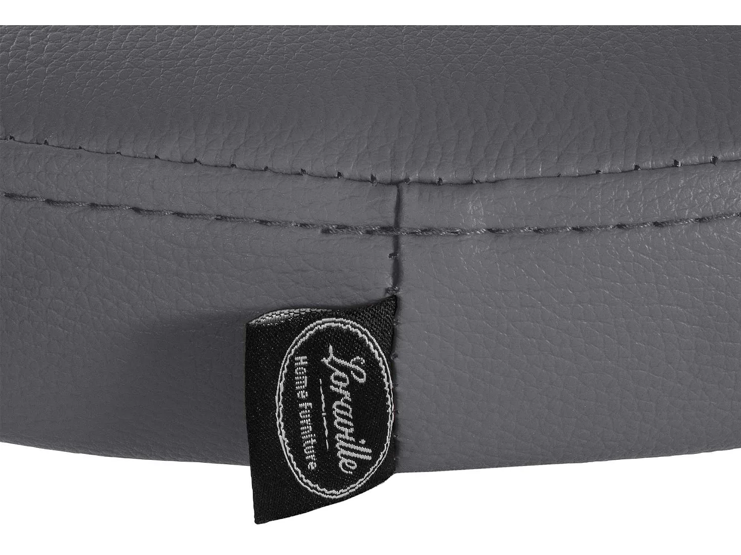 Tabouret de bar - Similicuir & Noir - Gris - Ponte