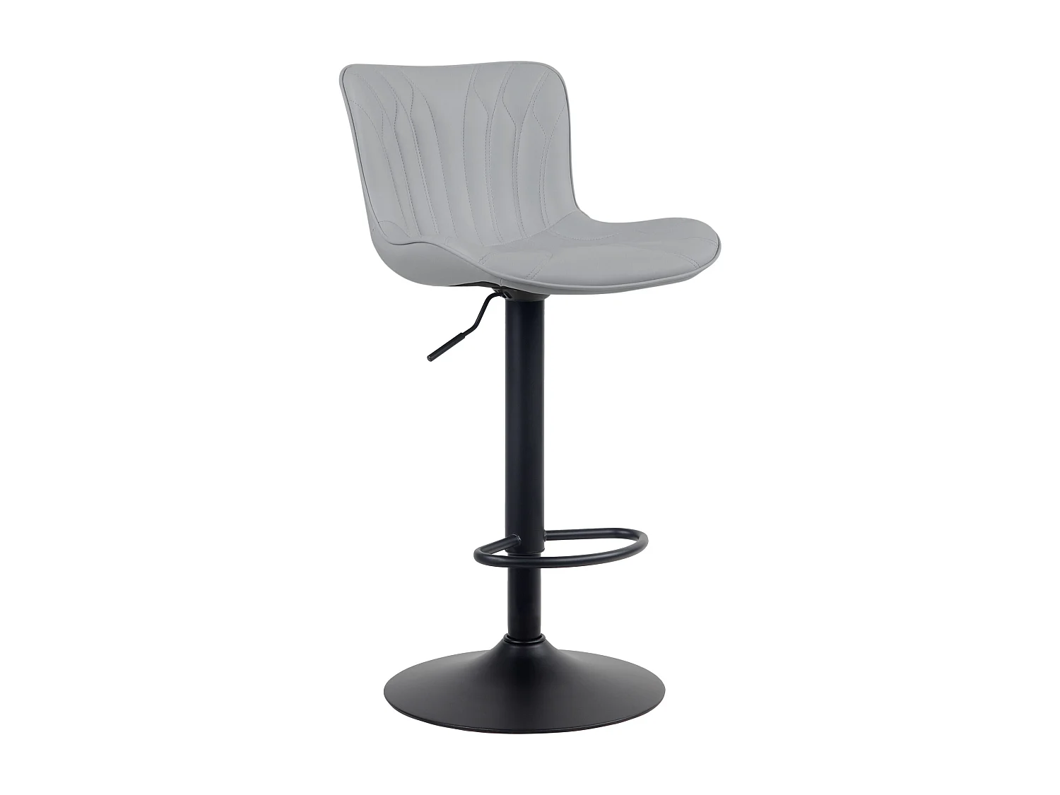 Tabouret de bar - Similicuir - Gris - Linus