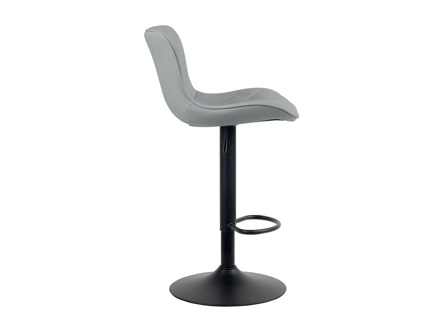 Tabouret de bar - Similicuir - Gris - Linus