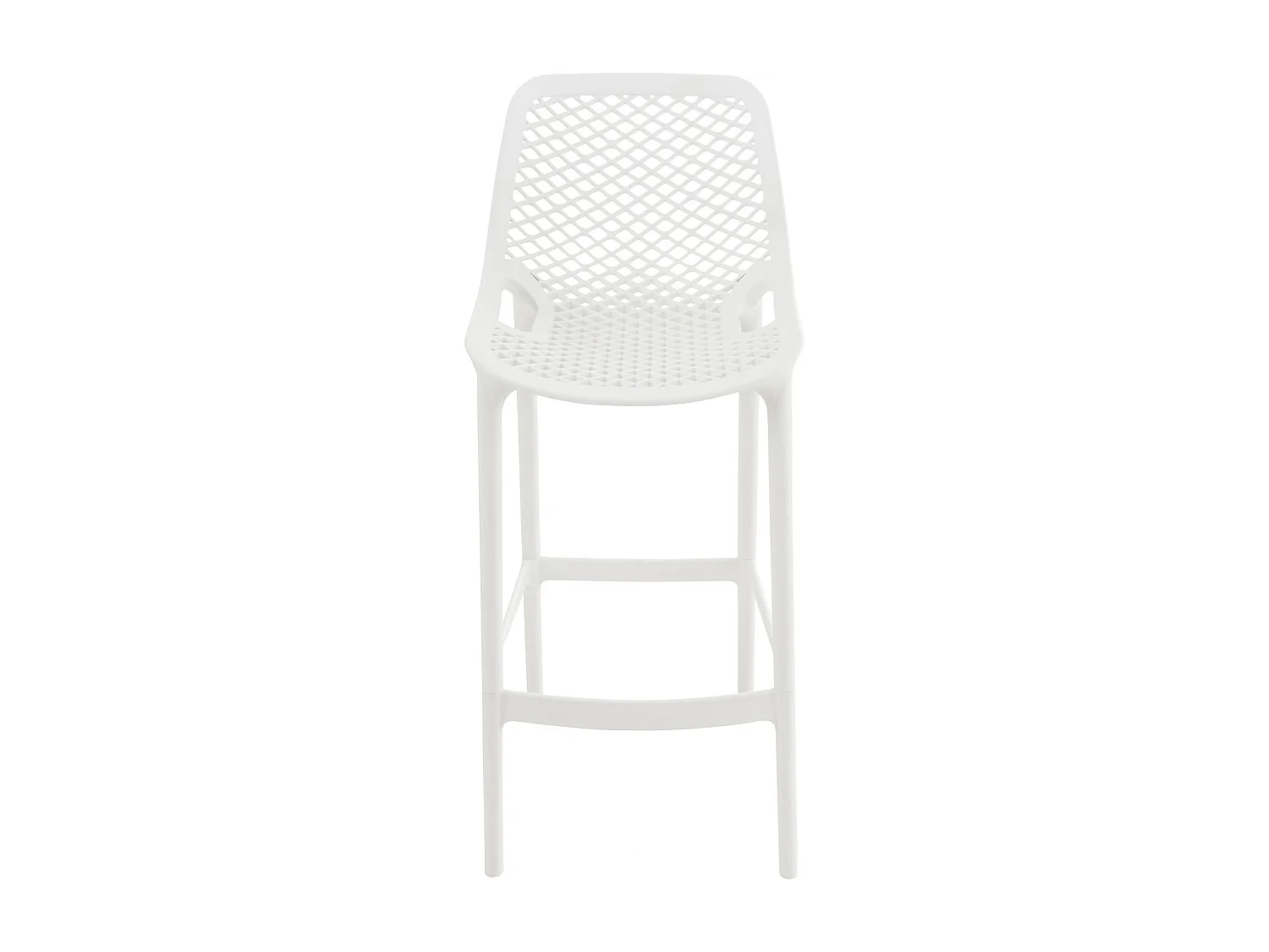 Lot de 2  Tabouret de bar - Plastique - Blanc - Air