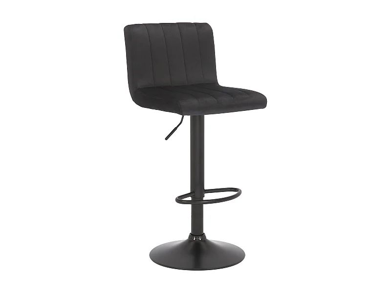 Tabouret de bar - Velours - Noir - Jamie