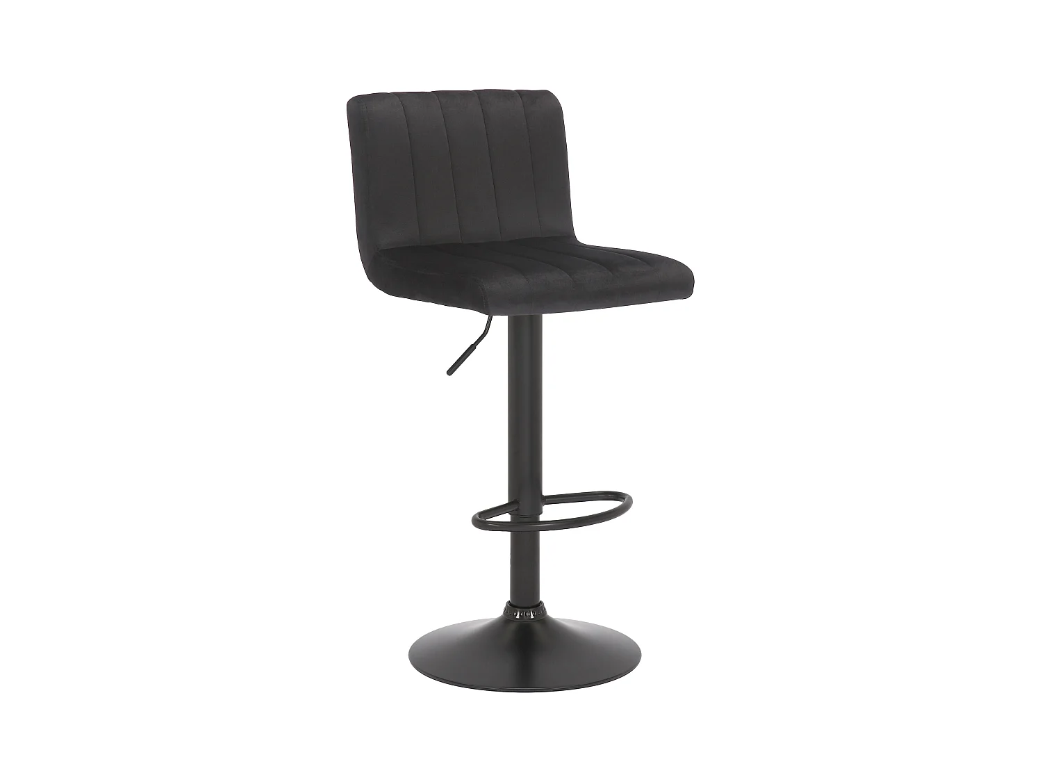 Tabouret de bar - Velours - Noir - Jamie
