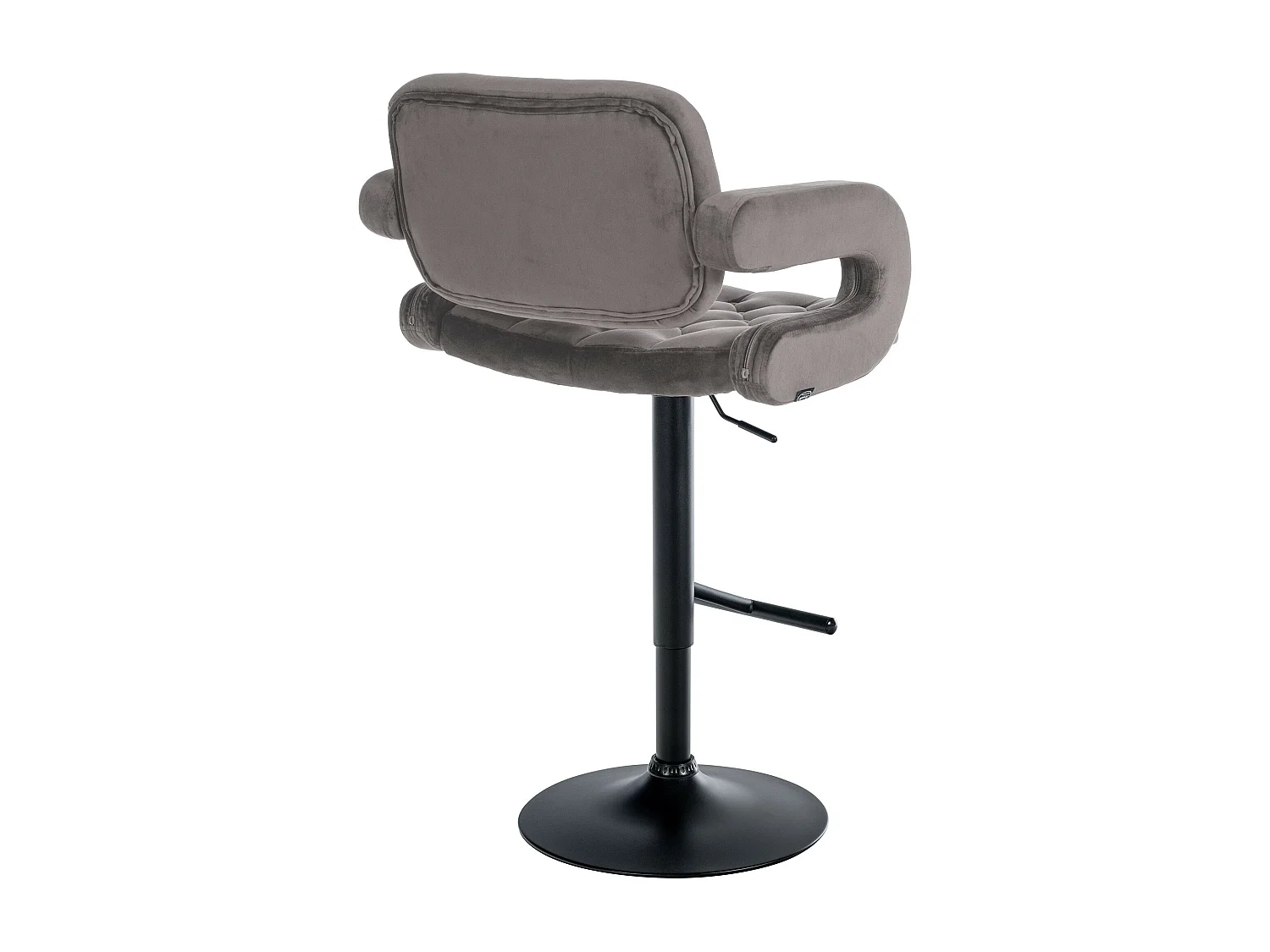 Tabouret de bar - Velours - Gris - Dublin