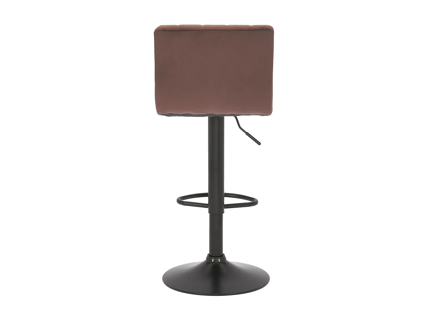 Tabouret de bar - Velours & Métal noir mat - Marron - Jamie