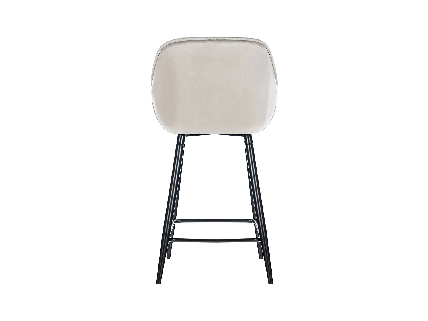 Tabourets de bar - Velours & Métal - Gris - Gibson 76