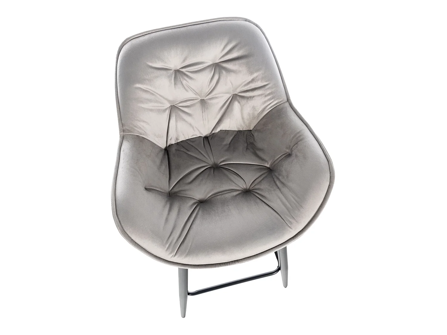 Tabourets de bar - Velours & Métal - Gris - Gibson 76