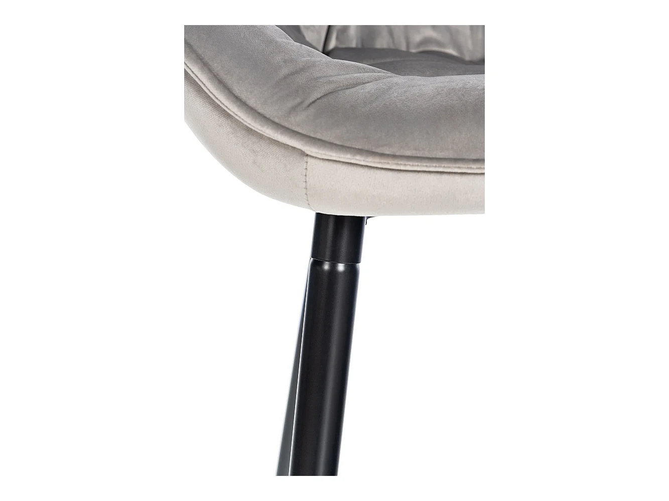 Tabourets de bar - Velours & Métal - Gris - Gibson 76