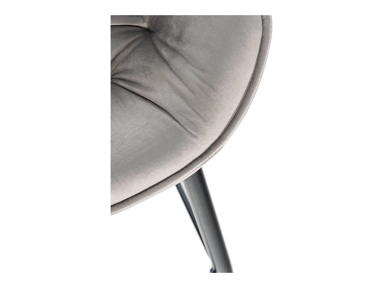 Tabourets de bar - Velours & Métal - Gris - Gibson 76