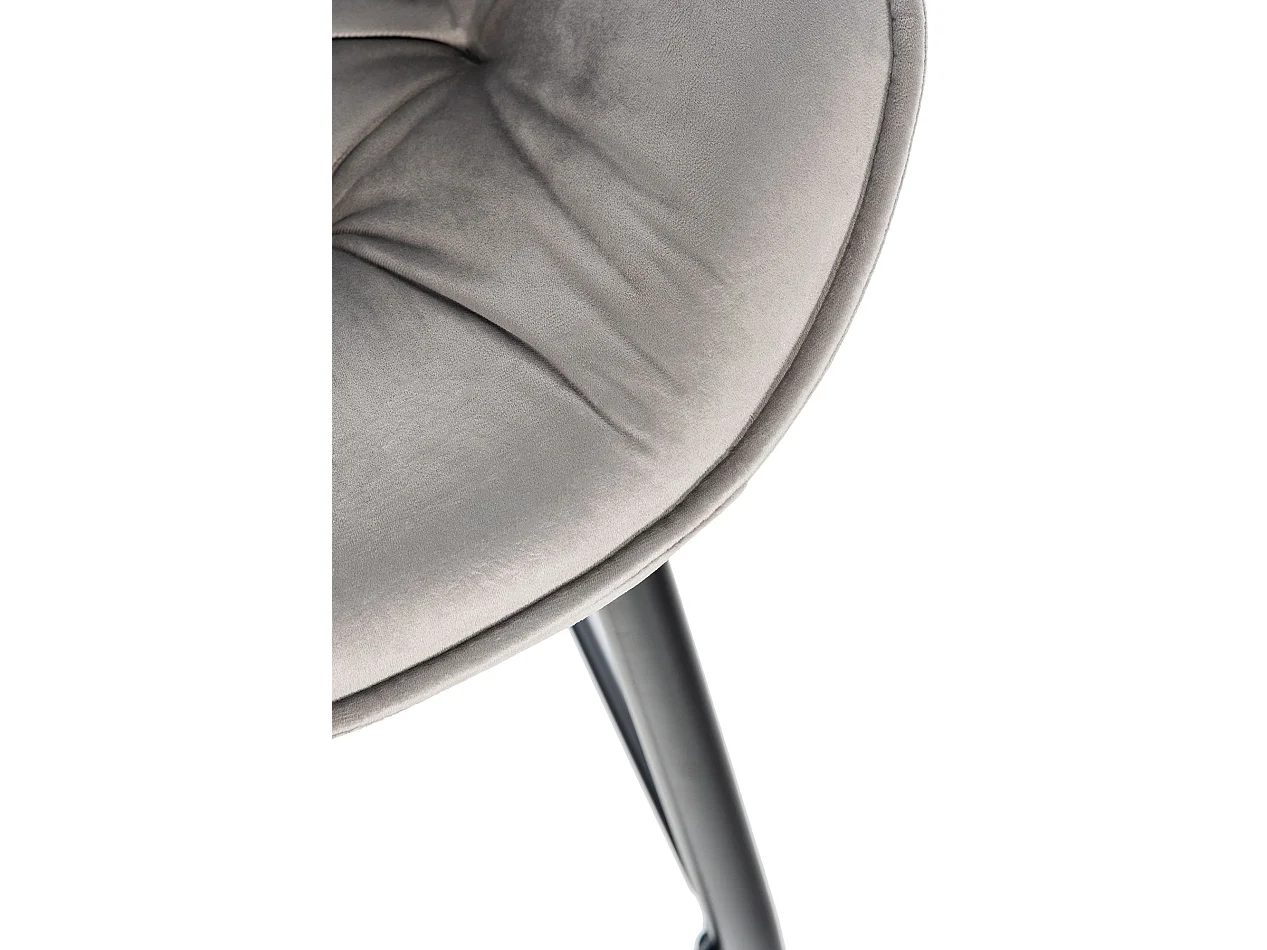 Tabourets de bar - Velours & Métal - Gris - Gibson 76