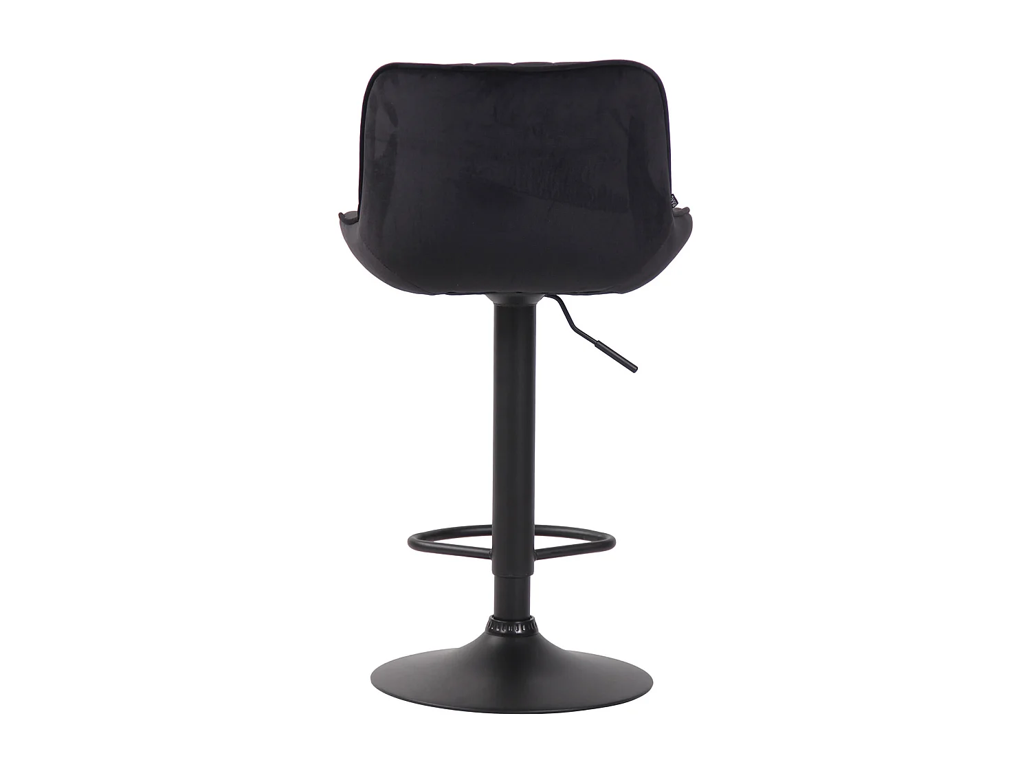 Lot de 2 Tabourets de bar - Velours & Métal - Noir - Lentini
