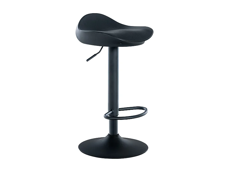 Tabourets de bar - Similicuir & Métal - Noir - Alisson