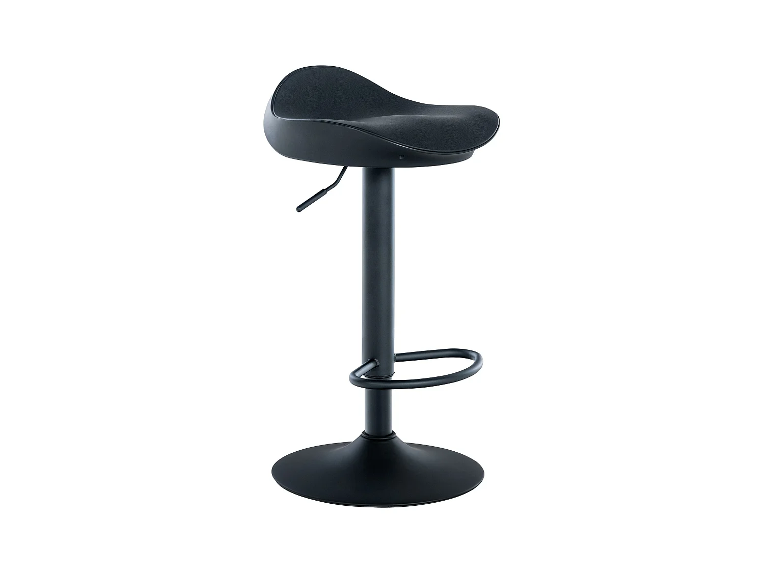 Tabourets de bar - Similicuir & Métal - Noir - Alisson
