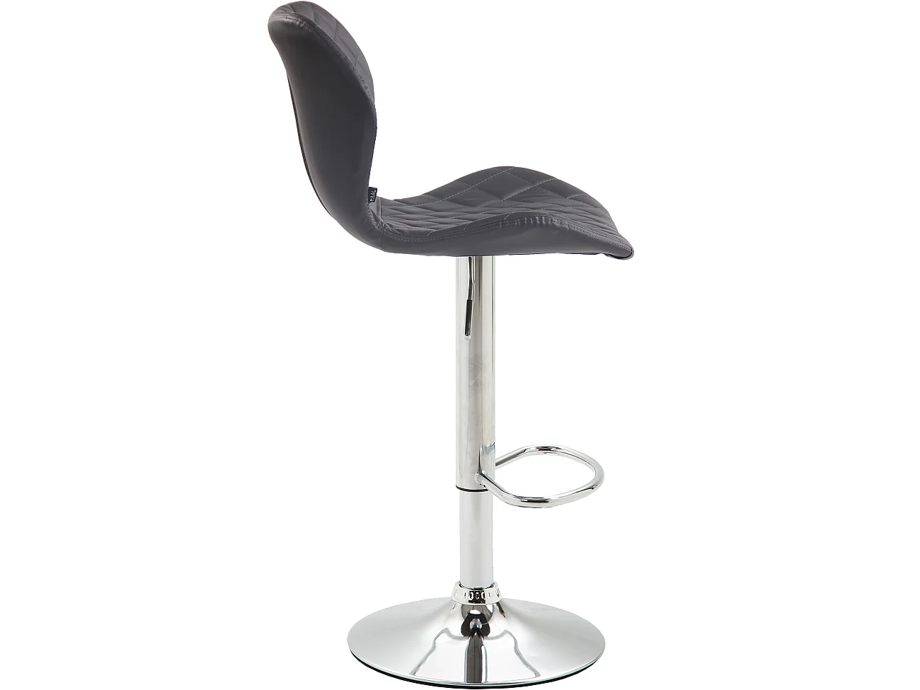 Lot de 2 Tabourets de bar - Similicuir & Métal - Gris - Cork