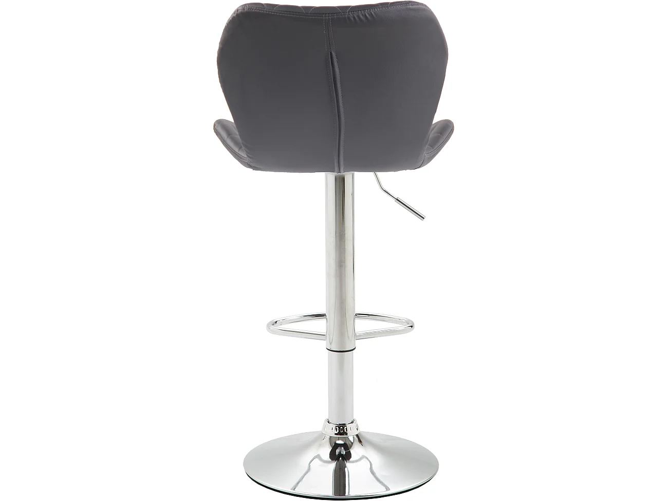 Lot de 2 Tabourets de bar - Similicuir & Métal - Gris - Cork