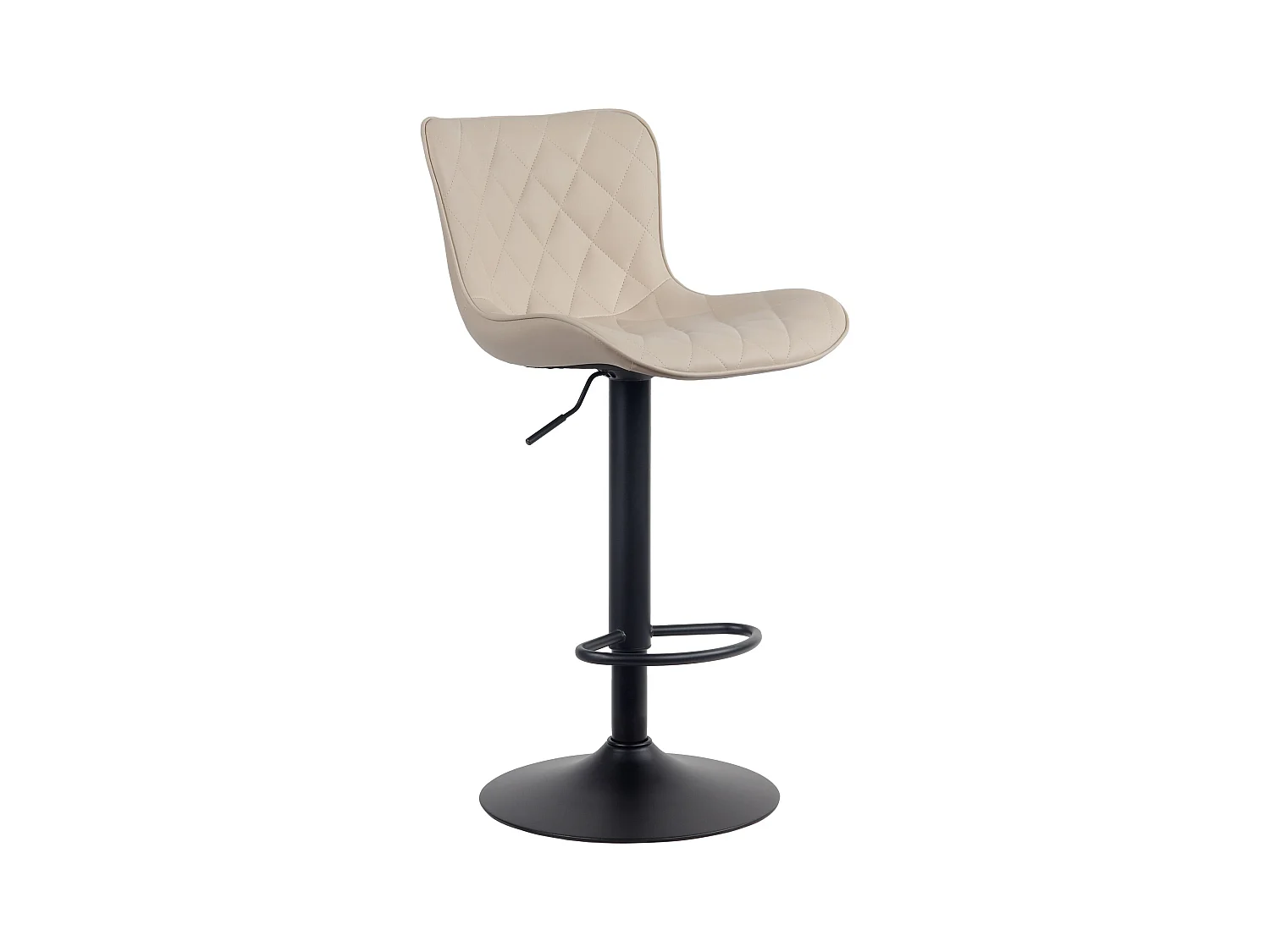 Tabouret de bar - Similicuir - Crème - Emma