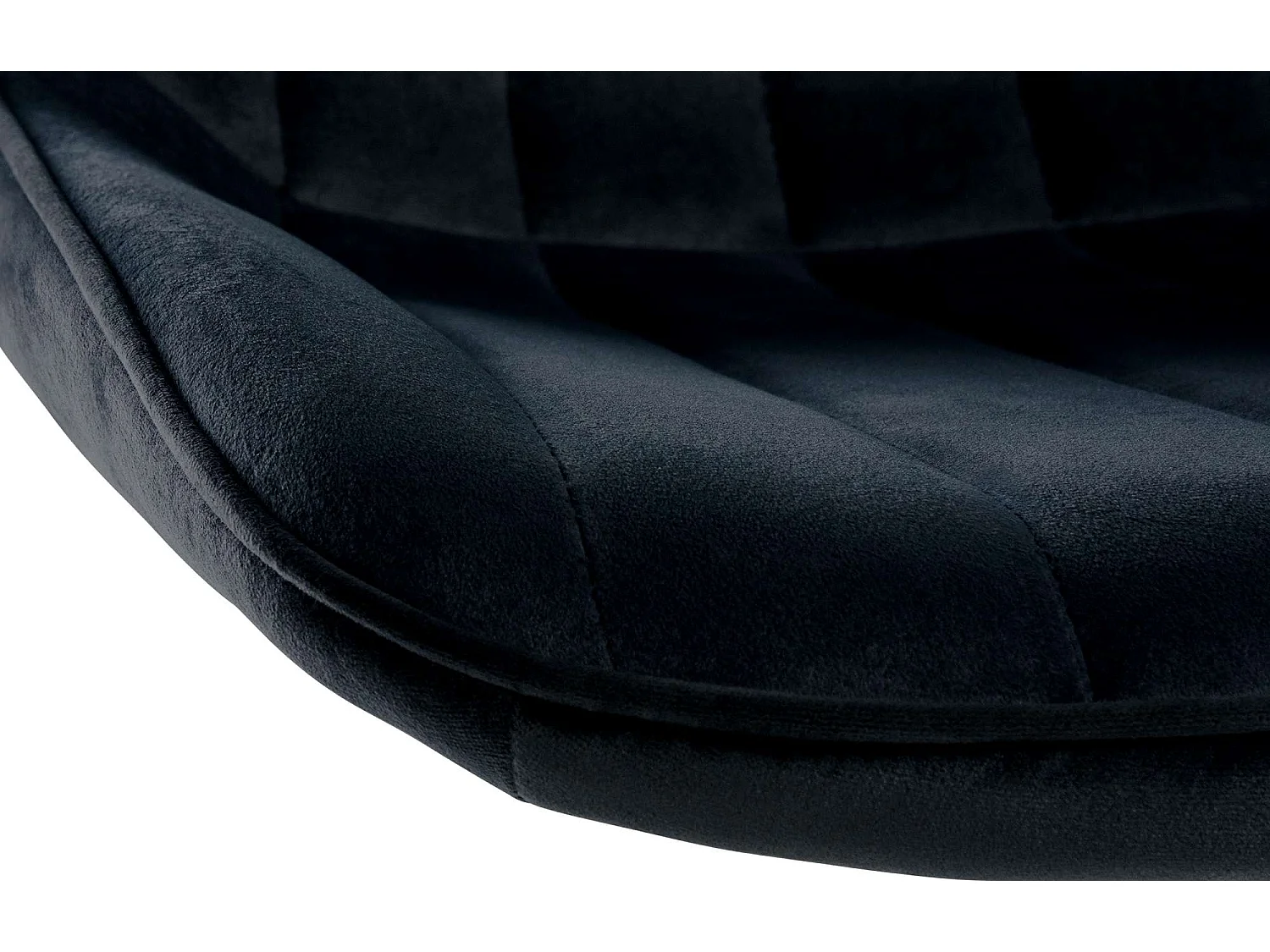 Tabouret de bar - Velours & Noir - Noir - Toni