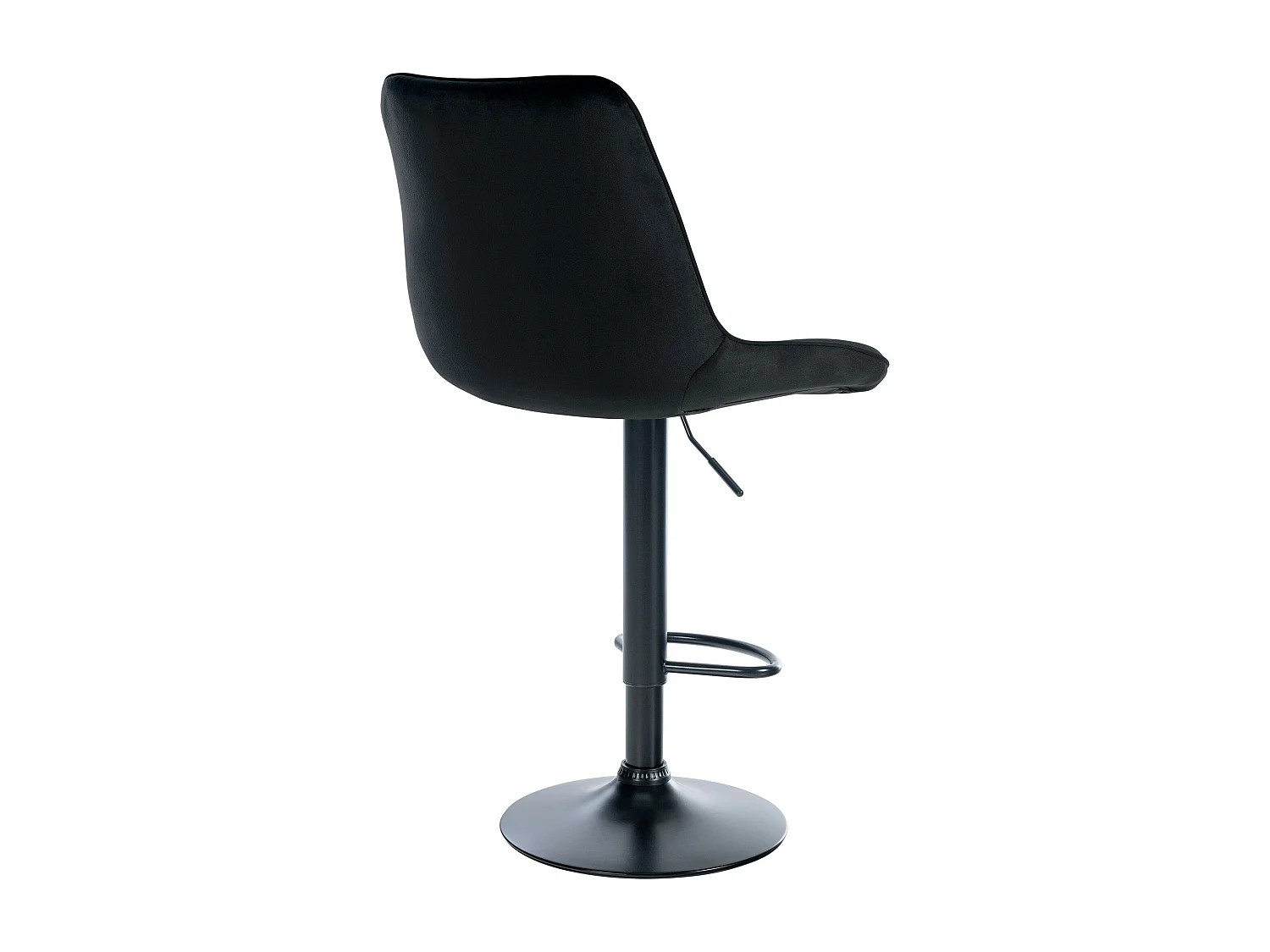 Tabouret de bar - Velours & Noir - Noir - Toni