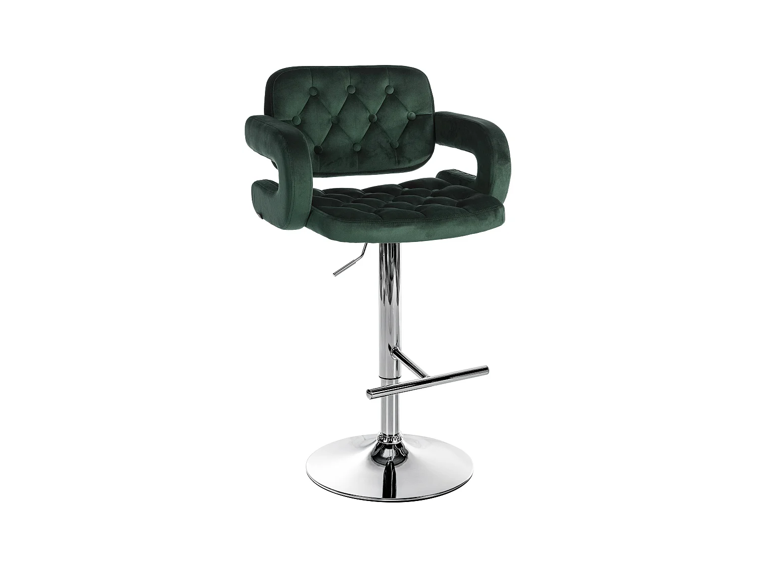 Tabouret de bar - Velours - Vert foncé - Dublin