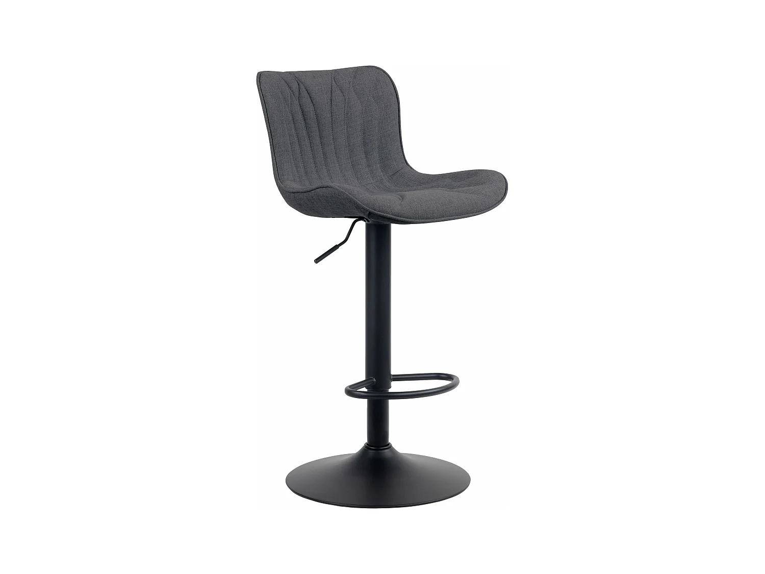 Tabouret de bar - Tissu - Noir - Linus