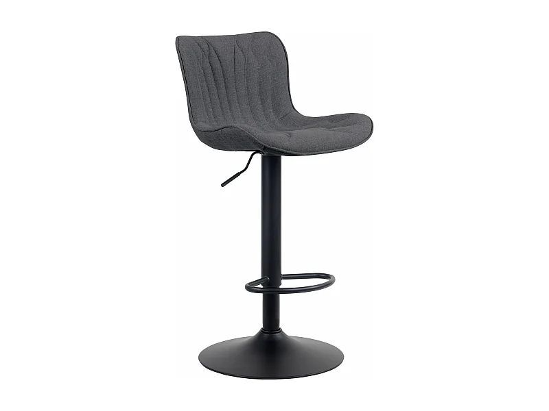 Tabouret de bar - Tissu - Noir - Linus