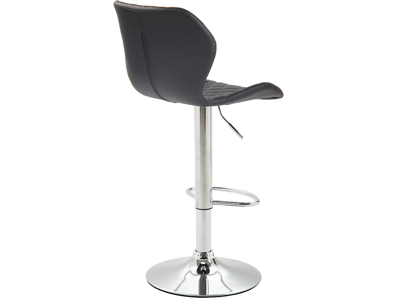 Lot de 2 Tabourets de bar - Similicuir & Métal - Noir - Cork