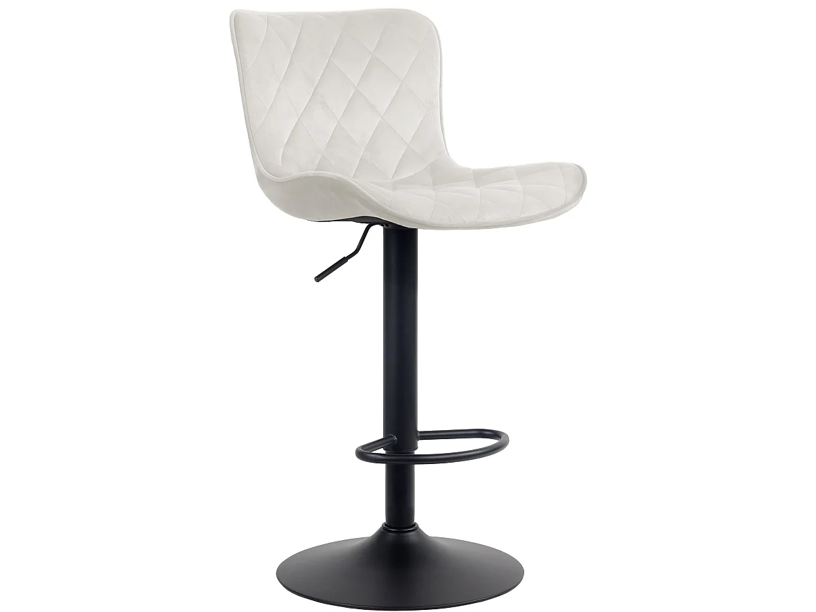 Tabourets de bar - Velours & Métal - Crème - Emma