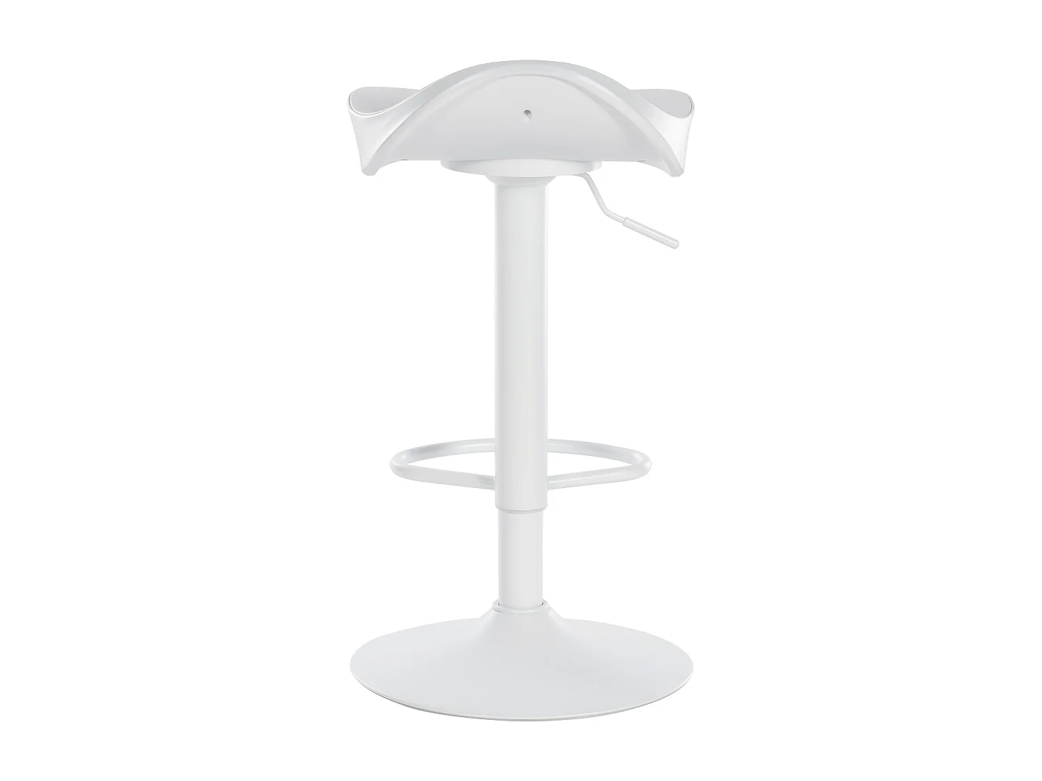 2er Set Barhocker - Kunstleder & Metall - weiß - Alisson