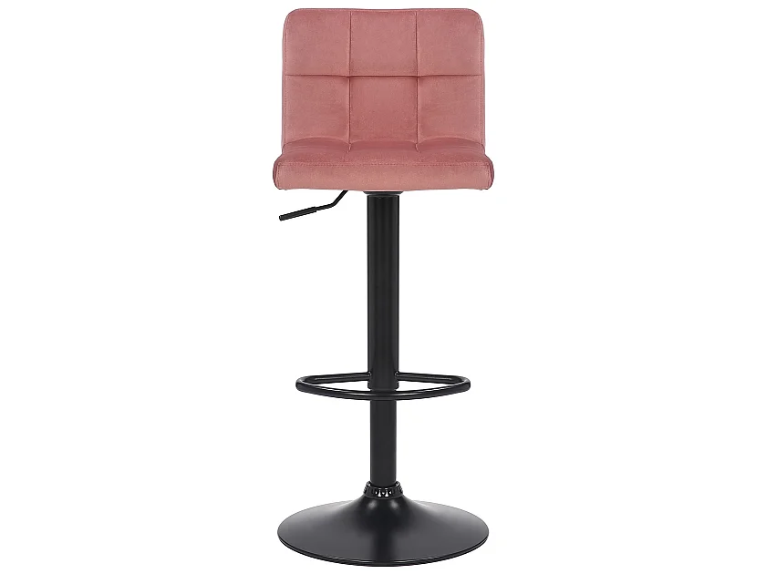 Tabouret de bar - Velours - Rose - Feni