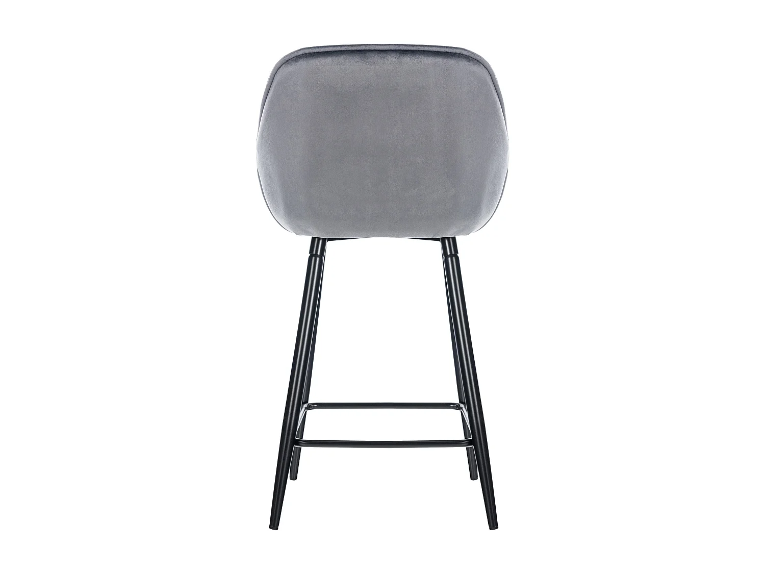 Tabourets de bar - Velours & Métal - Gris foncé - Gibson 76