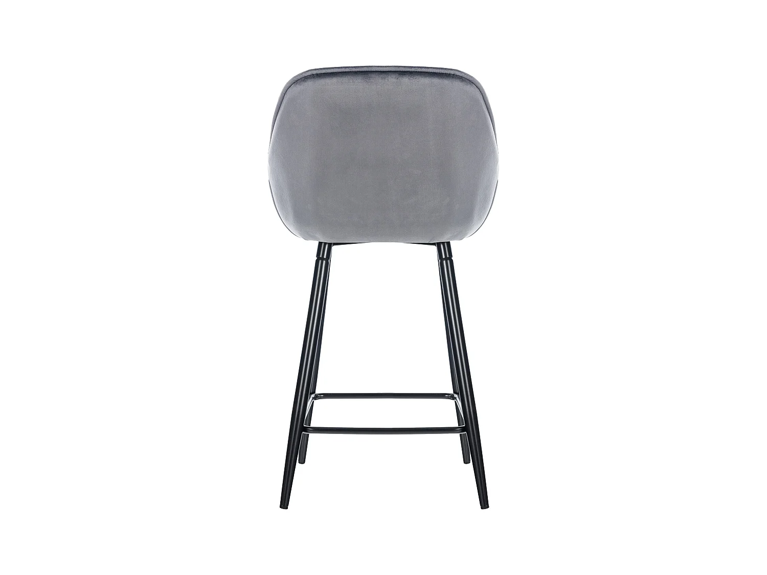 Tabourets de bar - Velours & Métal - Gris foncé - Gibson 76