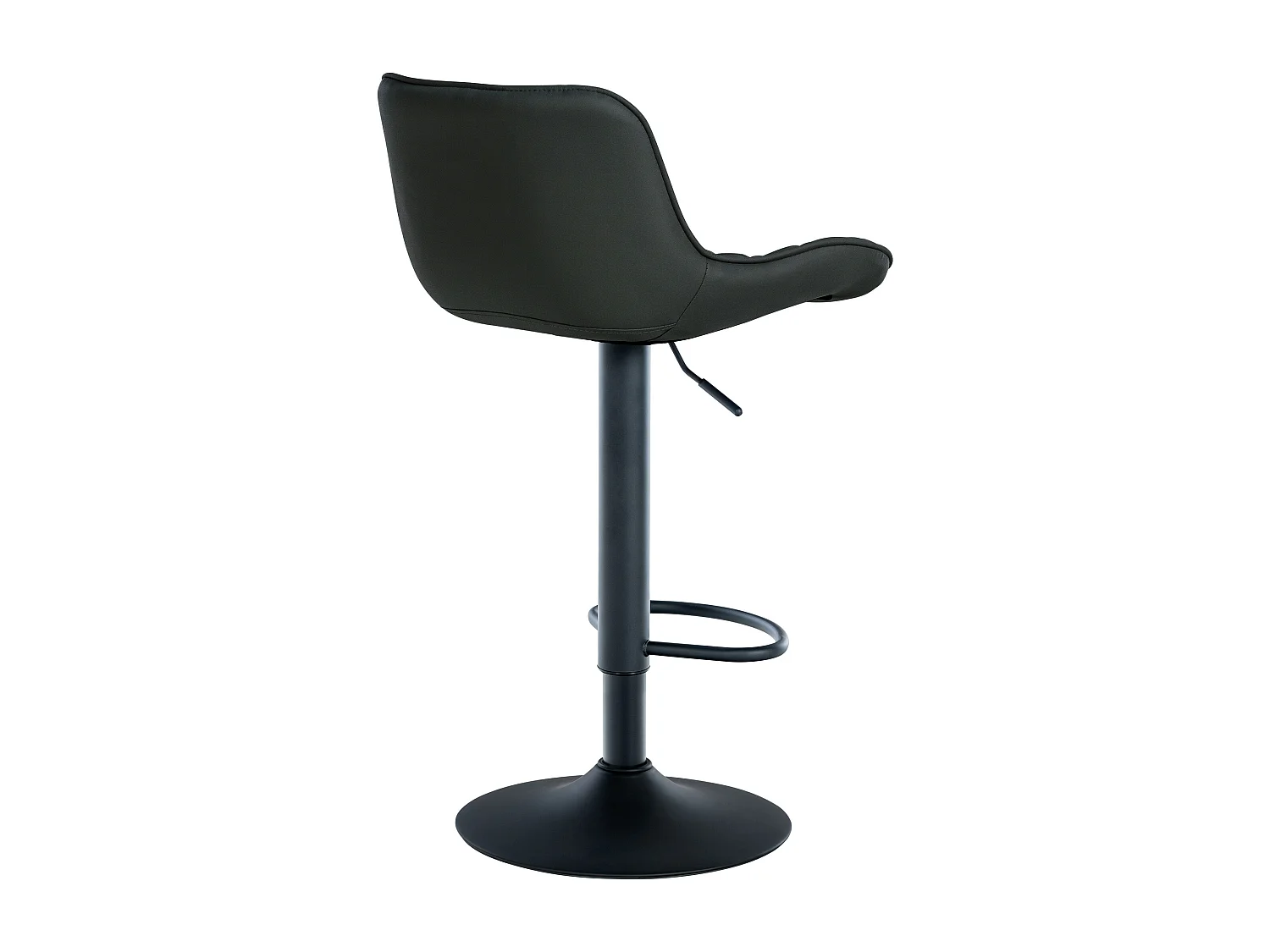 Tabouret de bar - Similicuir - Noir - Minosa