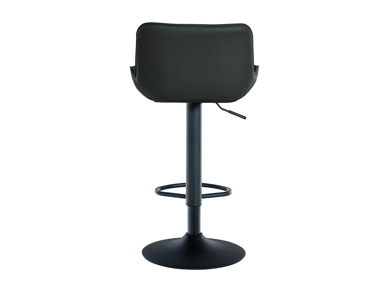 Tabouret de bar - Similicuir - Noir - Minosa