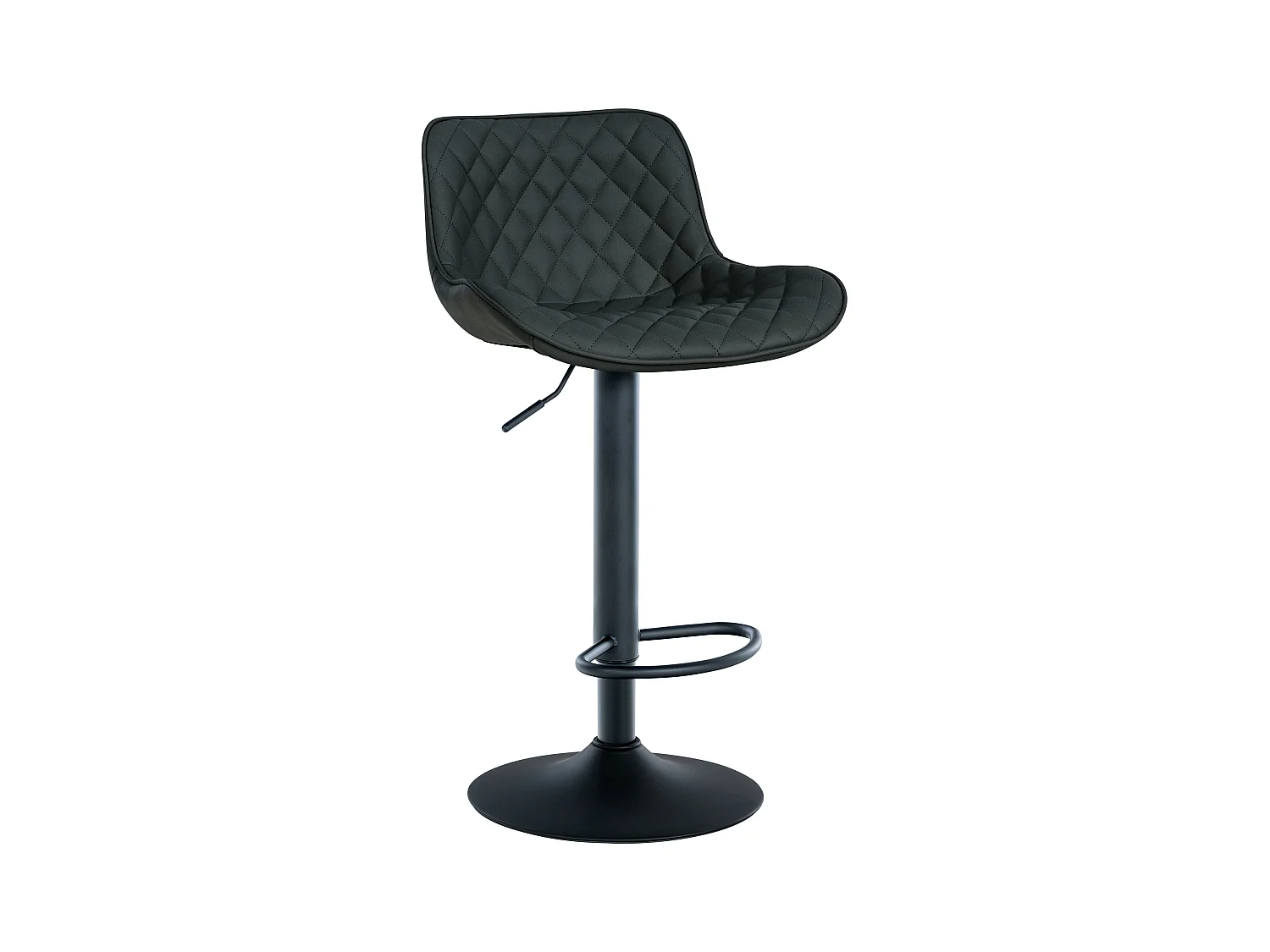 Tabouret de bar - Similicuir - Noir - Minosa