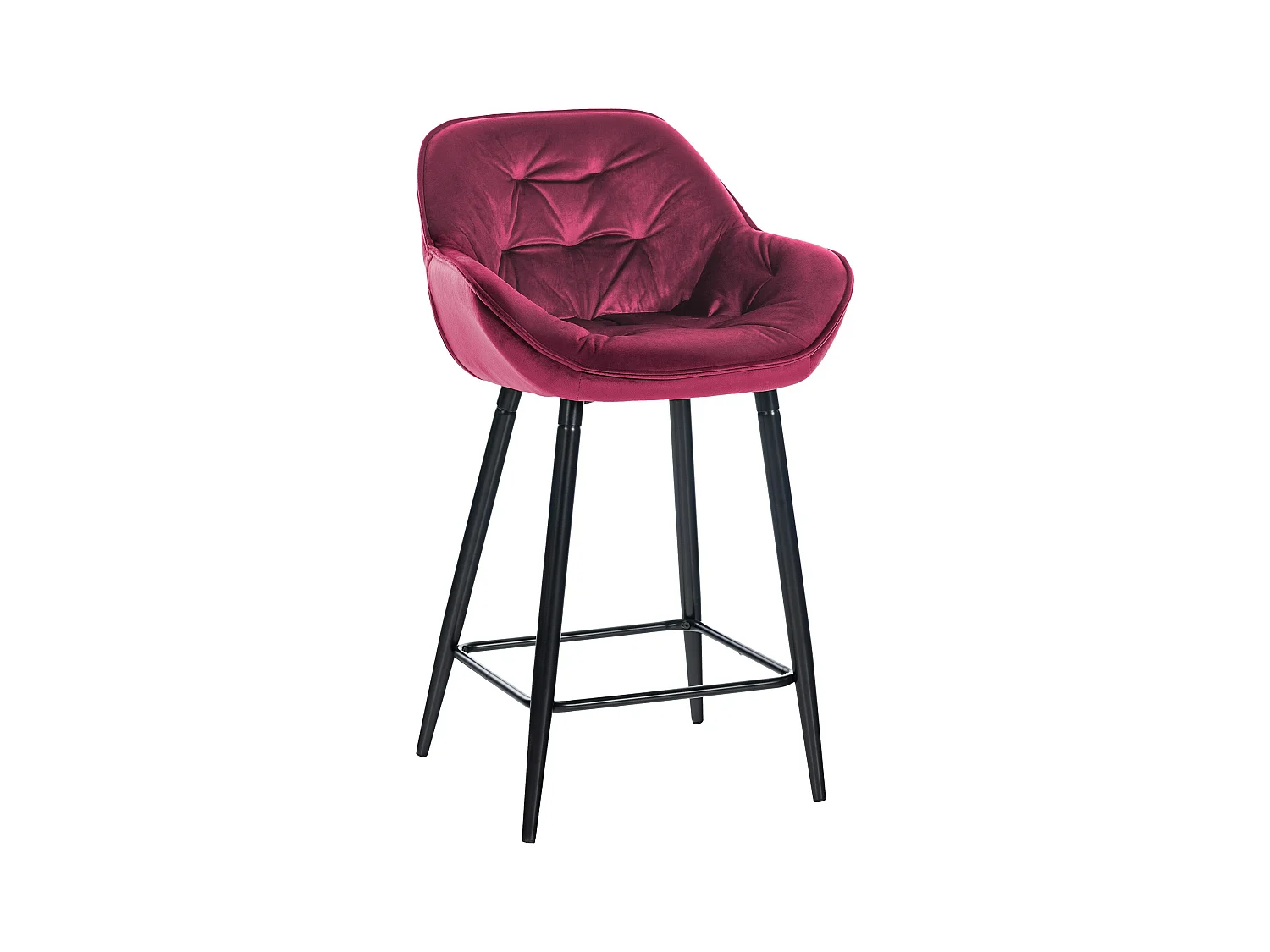 Tabourets de bar - Velours & Métal - Violet - Gibson 76