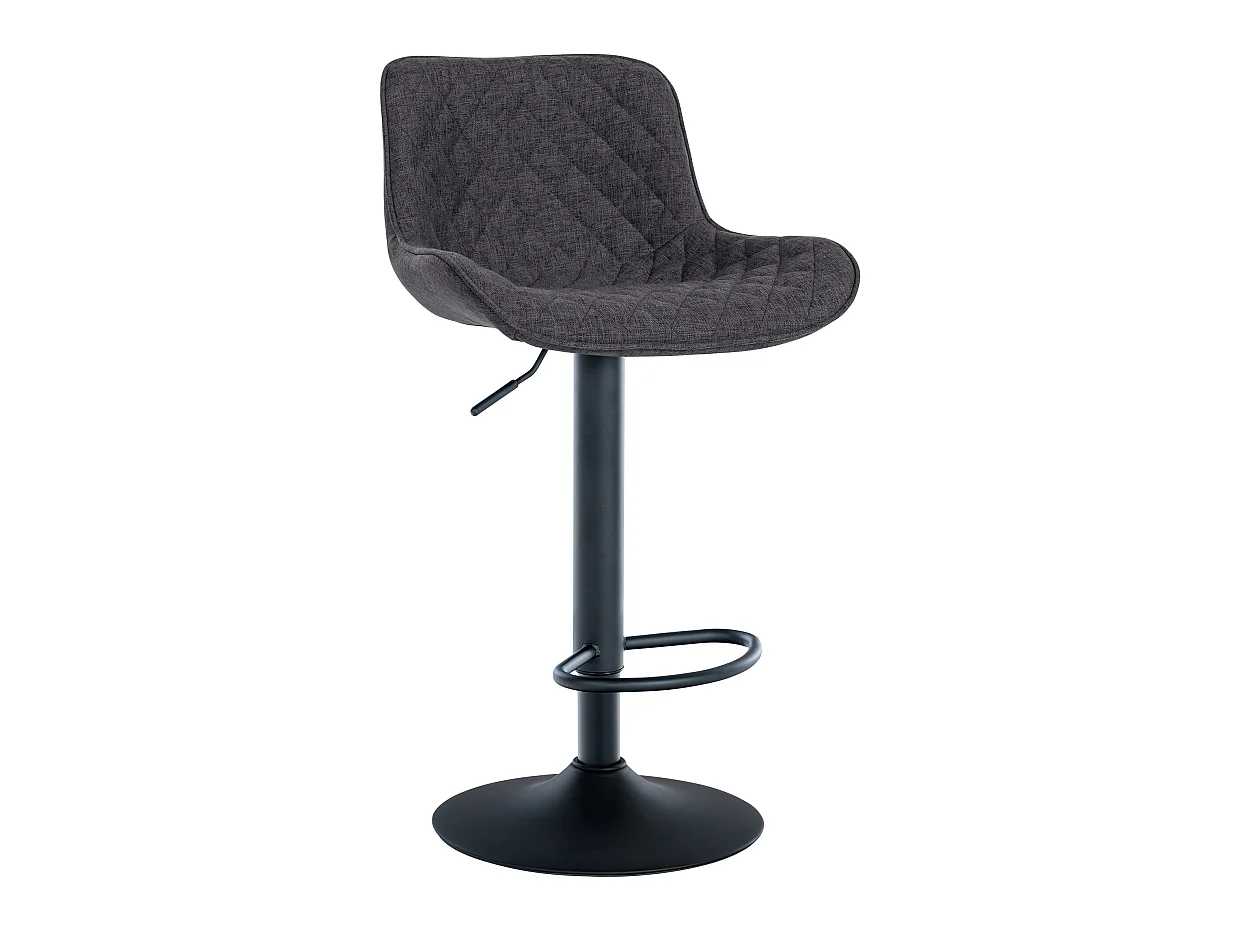 Tabouret de bar - Tissu - Noir - Minosa