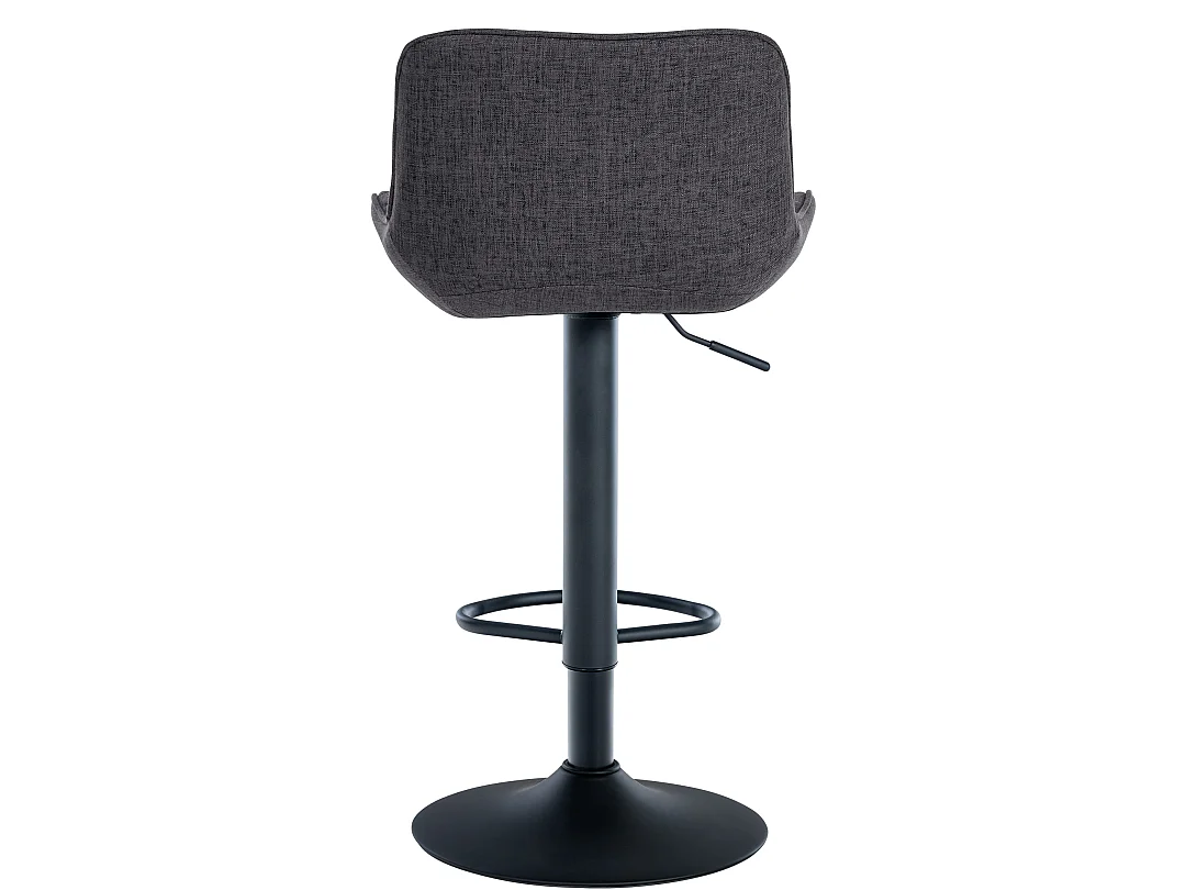 Tabouret de bar - Tissu - Noir - Minosa